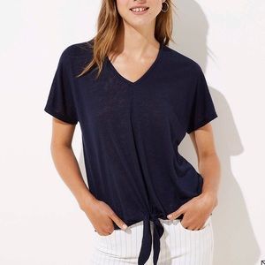 Loft tie hem tee